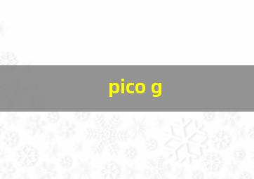 pico g